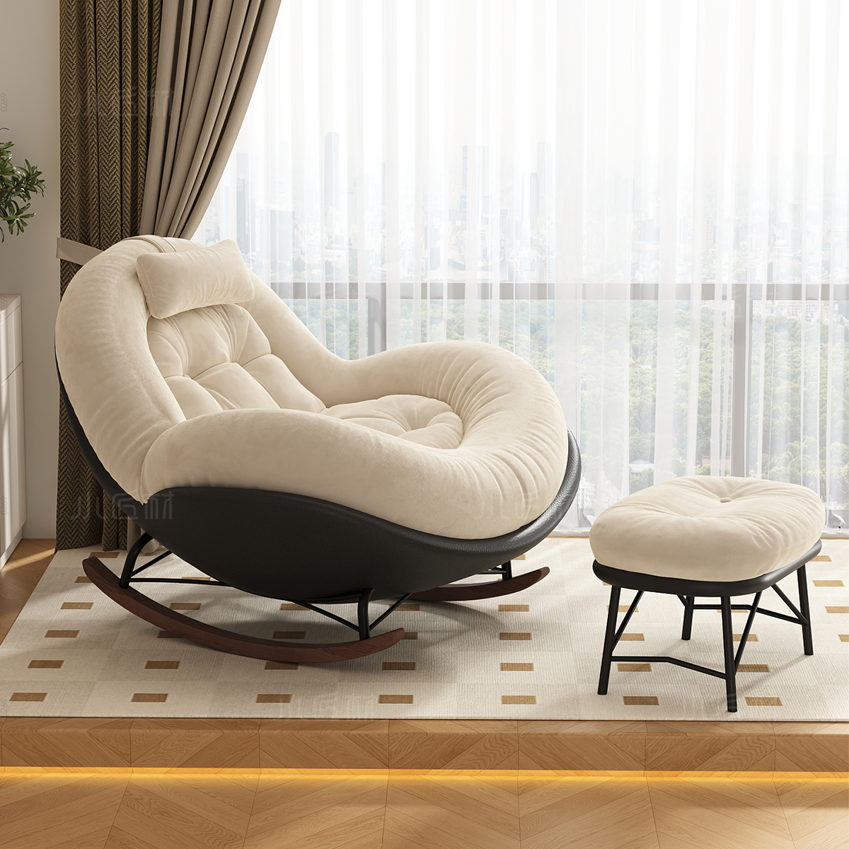 懒人沙发单人摇椅可躺可睡成人