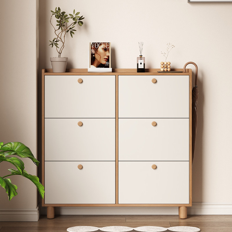 超薄实木鞋柜家用门口收纳柜入户一体靠墙小窄门口翻斗极窄薄鞋柜,住宅家具,鞋柜,淘宝优惠券,粉丝福利购,淘宝优惠卷