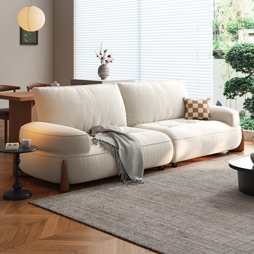 客厅沙发简约现代/布艺云朵直排