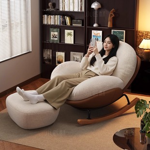 单人懒人沙发窝窝椅子可躺可睡复古风人类狗窝客厅摇摇椅可拆洗