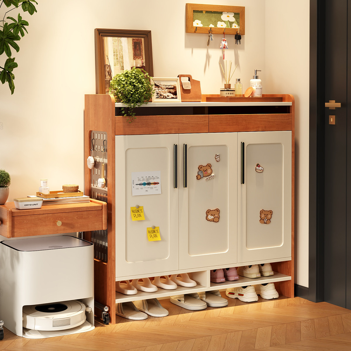 全实木鞋柜家用门口入户玄关柜收纳柜一体靠墙大容量多层2026新款,住宅家具,鞋柜,淘宝优惠券,粉丝福利购,淘宝优惠卷