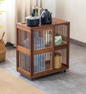 Bàn trà di động Siweimeng, bàn trà nhỏ đơn giản và hiện đại, bàn trà gia đình và tủ bên, bàn xe đẩy trà phòng khách sang trọng một khối chân bàn trà