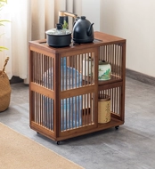 Bàn trà di động Siweimeng, bàn trà nhỏ đơn giản và hiện đại, bàn trà gia đình và tủ bên, bàn xe đẩy trà phòng khách sang trọng một khối chân bàn trà