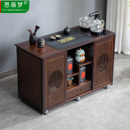 Bàn trà di động, bàn trà, ban công gia đình, xe trà gỗ nguyên khối, bàn café, bộ trà kung fu, bộ khay, ấm đun nước, tủ tích hợp bàn trà gỗ mini