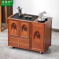 Di động bàn trà nhỏ bàn trà ấm đun nước tích hợp tủ trà hộ gia đình xe đẩy trà ban công gỗ nguyên khối bàn trà sôi bàn trà bàn trà mặt đá cao cấp