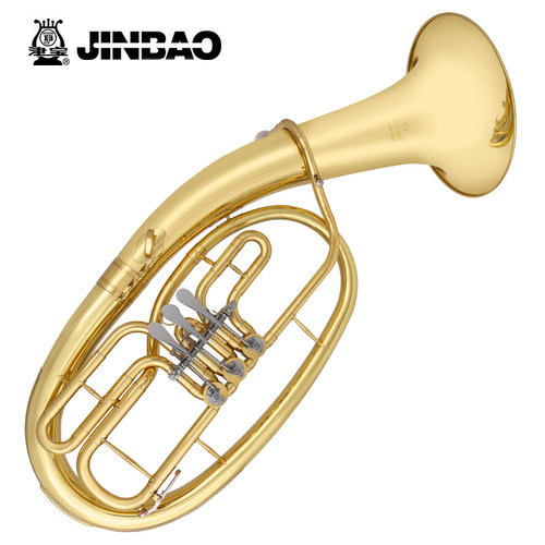 津宝 次中音号JBBR-1210/JBBR-1211降B调三扁键抱号漆金铜管乐器