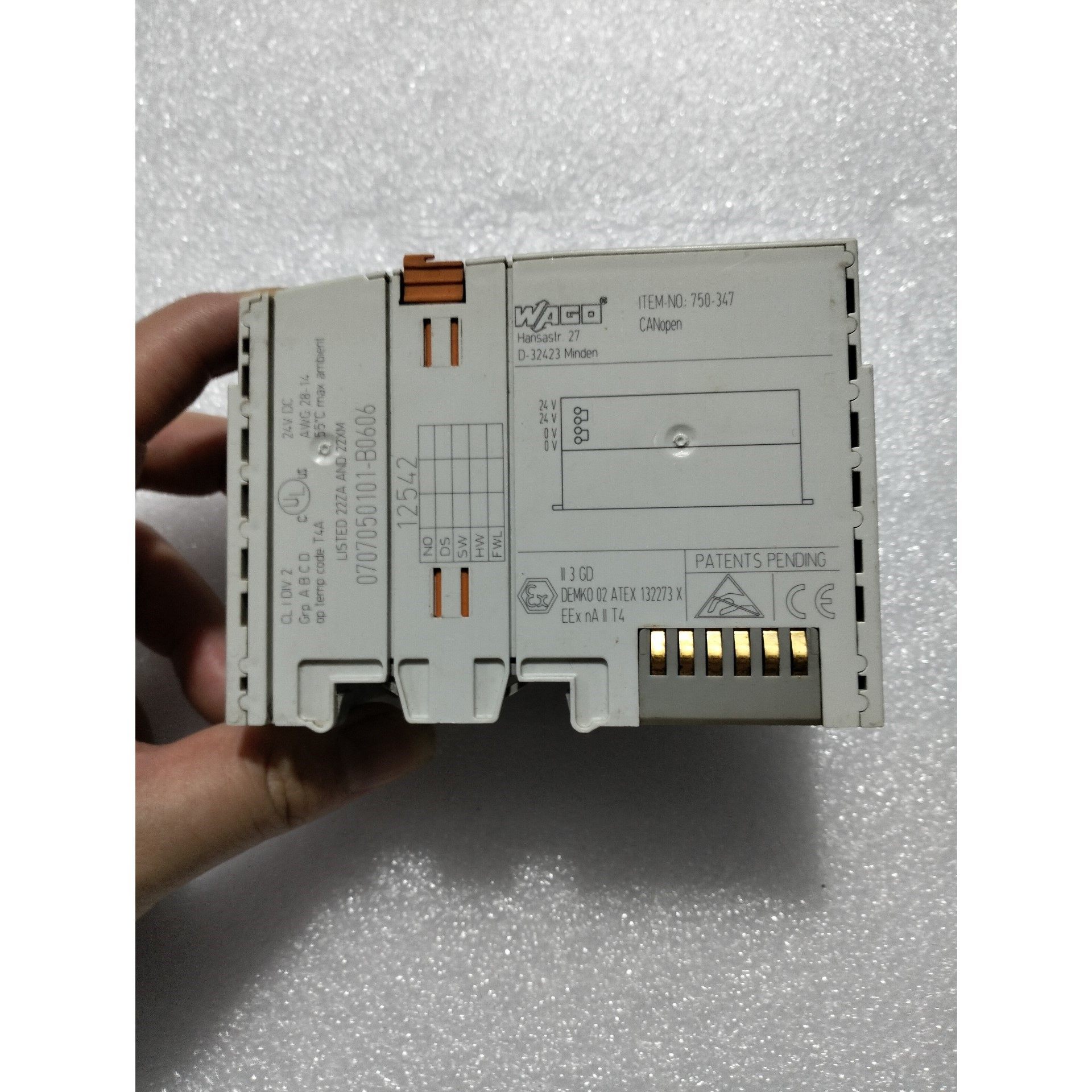 WAGO万可750-347 CANopen通讯模块,拆机件,议价产品