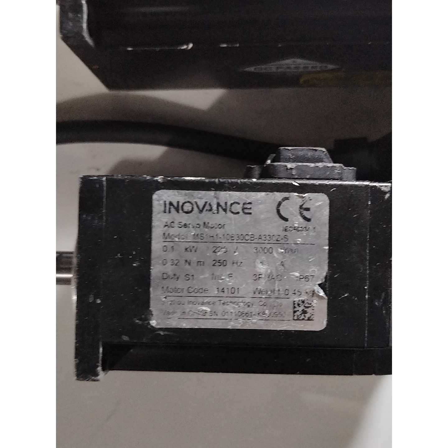 出售汇川AC伺服电机,型号MS1H1-10B30CB-A33议价产品