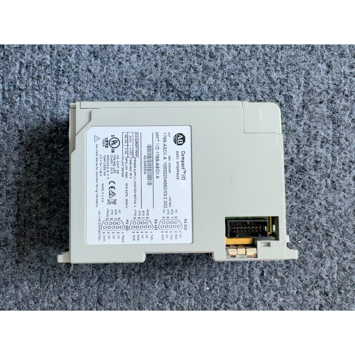 美国原装1769-ASCII A通信精灵,曾在我控制的工业心议价产品