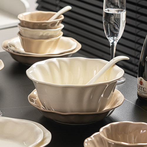 维马仕陶瓷奶油风碗盘餐具釉下彩