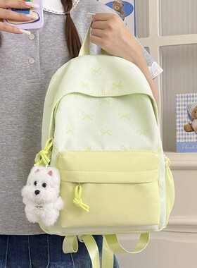 品牌青柠浅绿夏日限定少女逛街出游小背包元气满满学生党上课出游