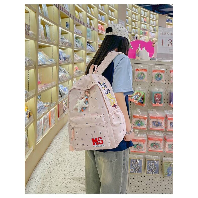 品牌新款学生大容量书包韩版原宿大容量背包可爱学院女生高中生双
