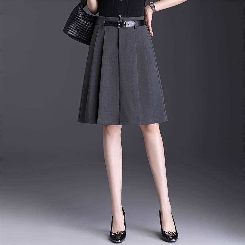 高档品牌2026春季新款垂感a字半身裙女秋冬中长款显瘦休闲西装高