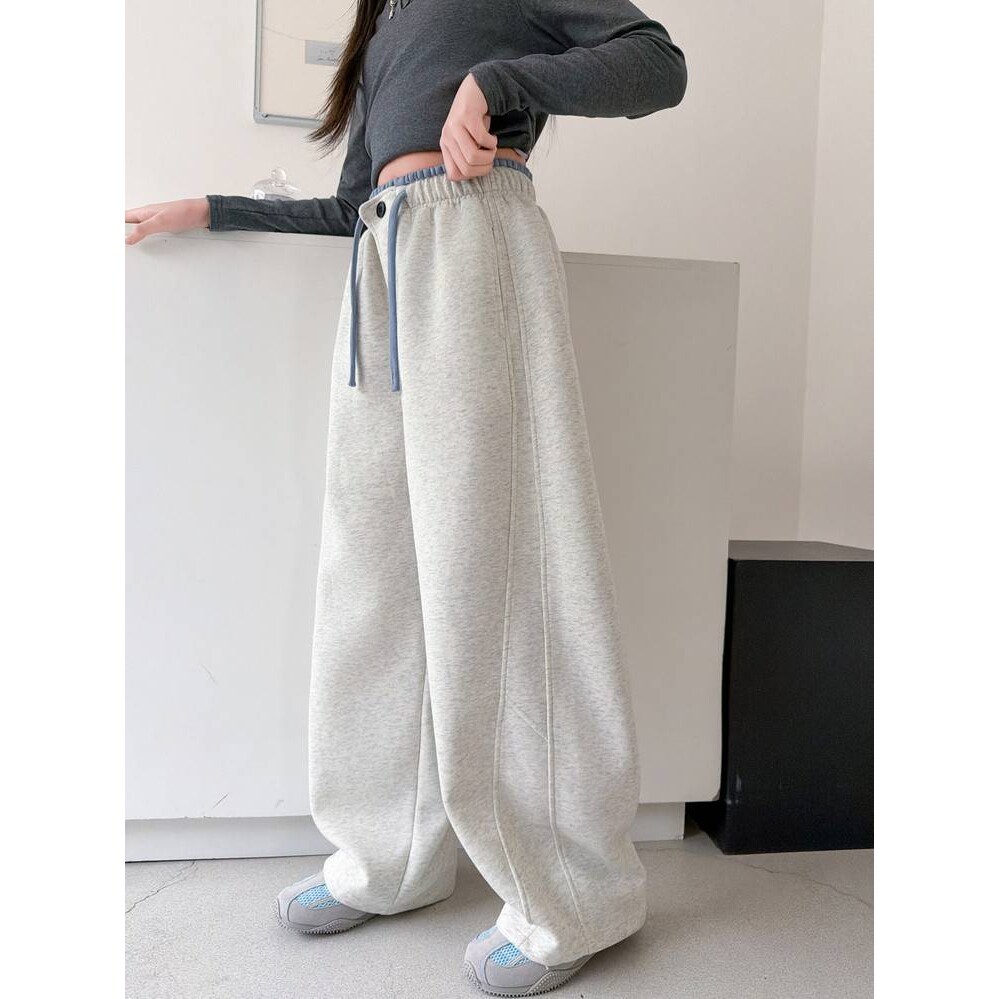 高档品牌女童裤子春秋运动裤2026新款儿童休闲卫裤女大童弯刀裤春