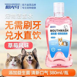 宠物漱口水狗狗猫咪洁牙可食用去除口臭益生菌洁齿水口腔结石清洁