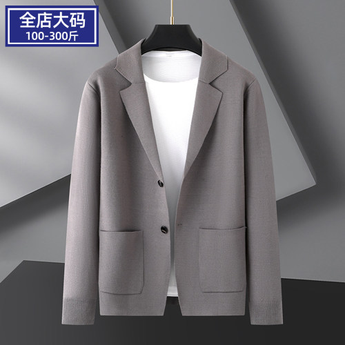 加肥加大休闲小西装上衣西服线衣
