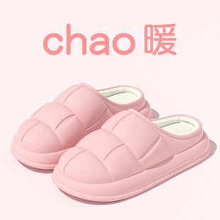 2025新款 冬季 居家室内加厚保暖软底情侣棉拖男 女款 防滑包头棉拖鞋