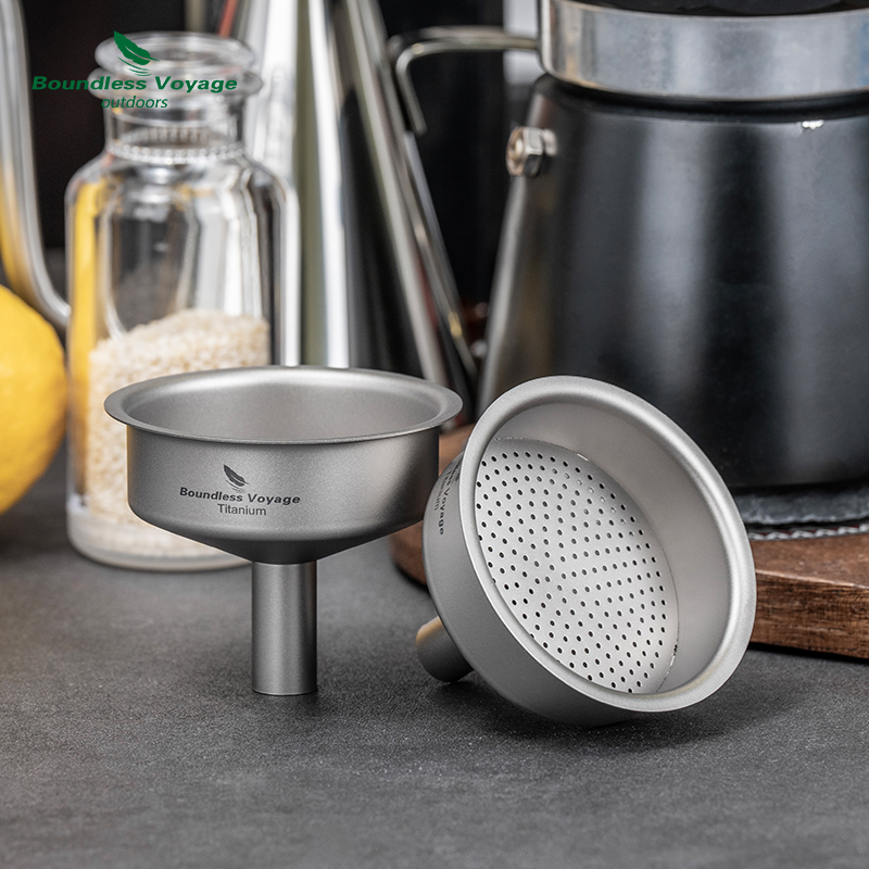 必唯纯钛漏斗注油器健康便携