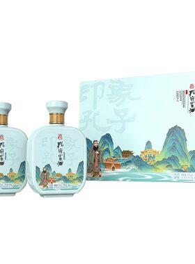 孔府家酒 儒雅礼盒52度白酒 500ml*2瓶 浓香型白酒礼盒703