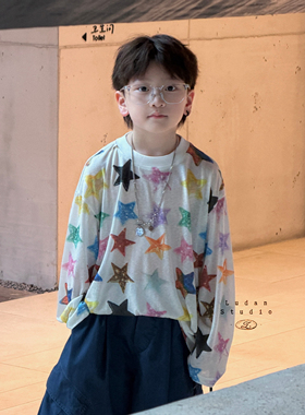 【夏】卤蛋童装.星星印记/夏季印花肌理感防晒卡通印花长袖男女童