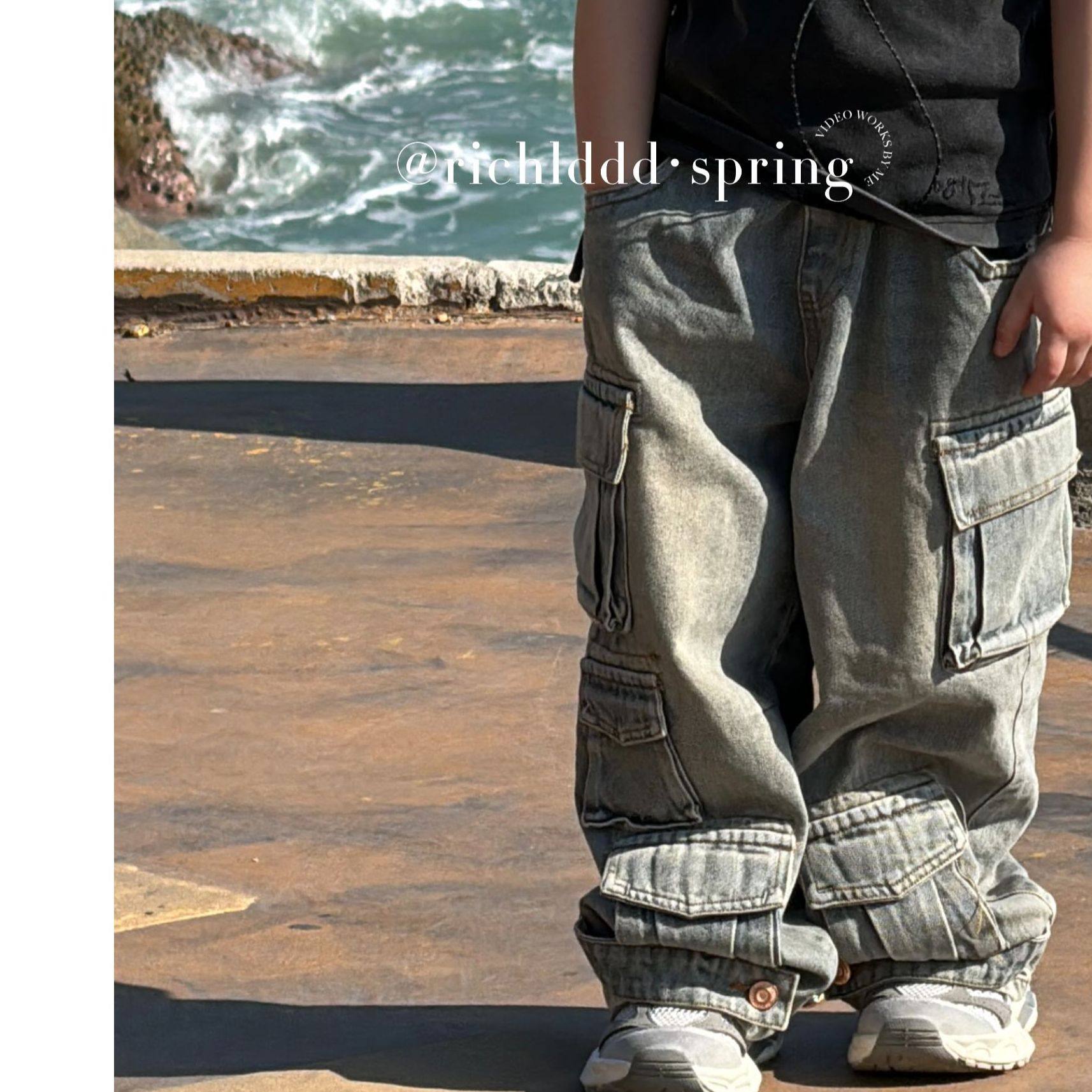 no退no换【潮流惯性】水洗重磅百搭翻袋3.0牛仔裤,童装/婴儿装/亲子装,儿童牛仔裤,淘宝优惠券,粉丝福利购,淘宝优惠卷