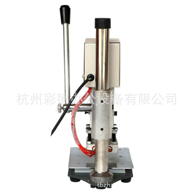 新款1013cm手动卷金小型手动烫金机压唛机皮革压花烫印机商标烙i.