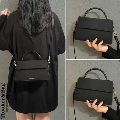 2025新款春夏天黑色高级感质感小众设计感手提斜挎小方包小包包女