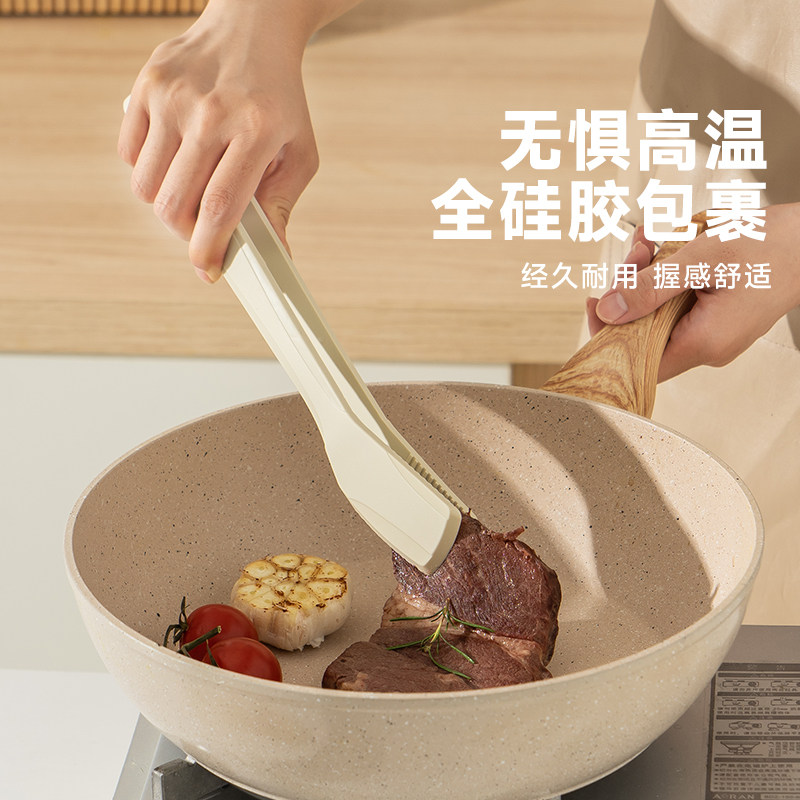 牛排夹矽胶夹子食品夹煎炸厨房耐高温食品级防烫烤肉烧烤夹食物夹