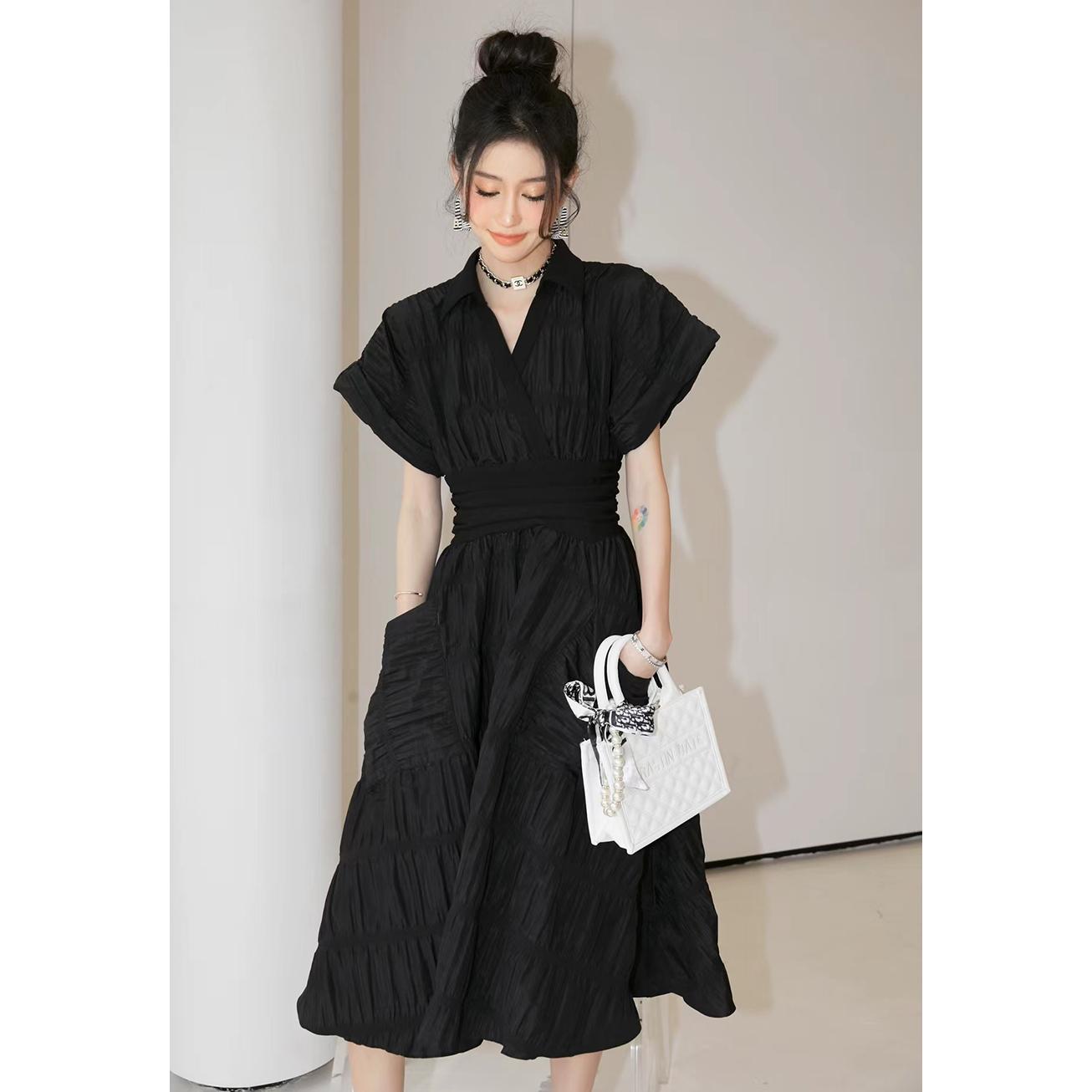 新款褶皱肌纹理特色连衣裙时尚裙