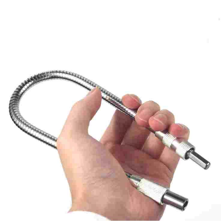 充电钻电动螺丝批头套筒不锈钢加长万向软轴延长管连接杆万象软轴