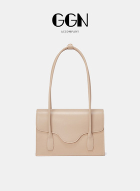 GGN新款通勤轻奢真皮法式小众腋下包包女包高级感法棍手提信封包