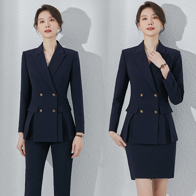 诗璐雅高端气质修身西装套装女春季时尚休闲职业装女神范西服薄款