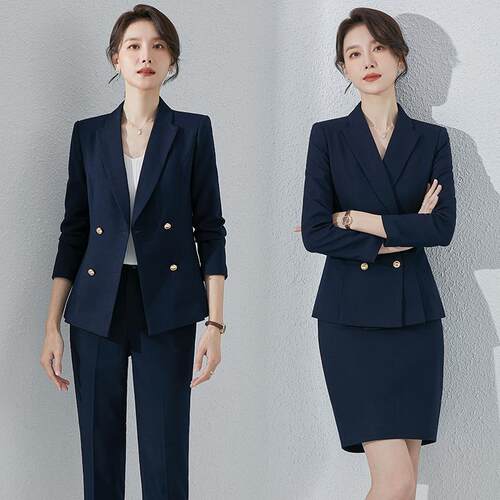 诗璐雅春秋新款时尚职业套装女高端售楼珠宝店工作服面试西服正装