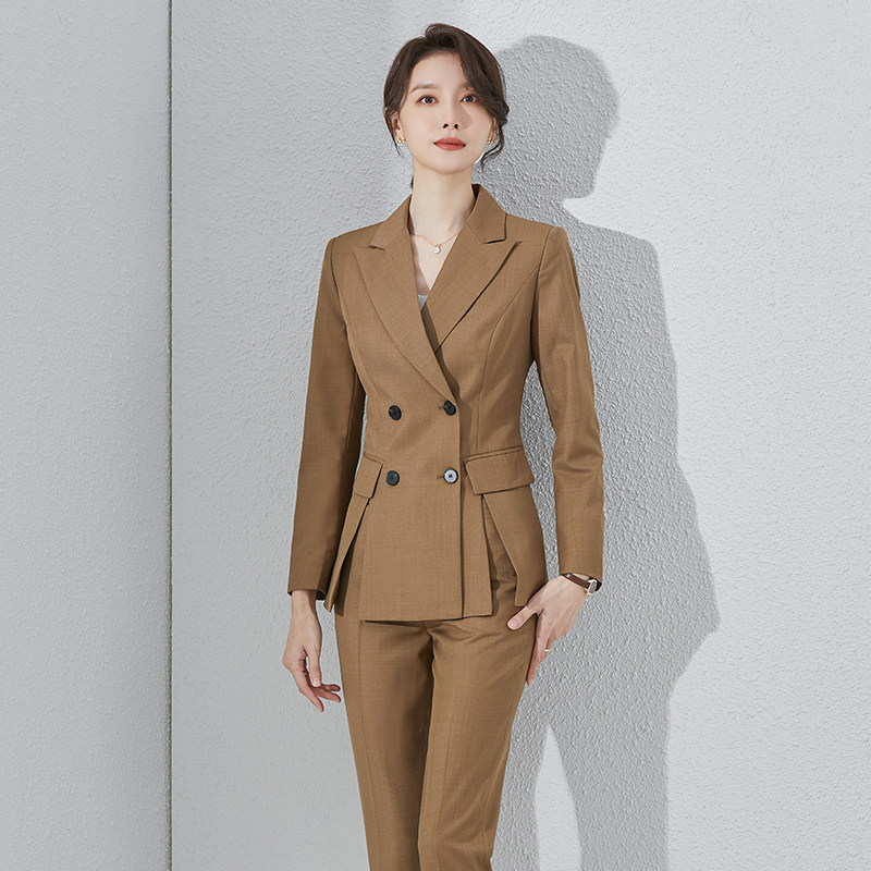 诗璐雅高端气质修身西装套装女春季时尚休闲职业装女神范西服薄款