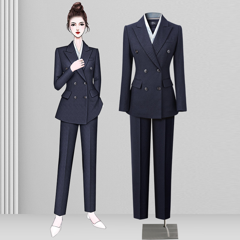 职业西装套装女秋冬干练气质职场通勤西服外套商务面试正装工作服
