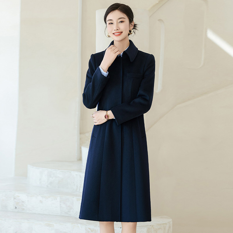 职业毛呢大衣女中长款拆卸羽绒内胆银行售楼部物业工作服团购工装