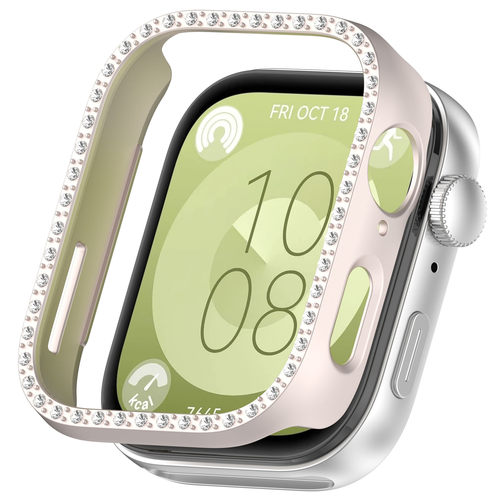 适用华为HUAWEI watch FIT3手表镶钻4代保护壳镂空屏幕贴膜防摔fit4pro运动智能手环表带保护套透明防刮表壳