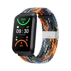 适用oppo手环2代腕带尼龙编织卡扣oppoband2表带透气运动智能手环二代表链时尚链非原装配件