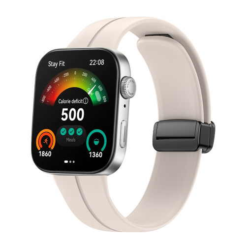 适用华为Watch Fit3智能手表雅致版fit4硅胶磁吸折叠扣表带watchfit款轻盈活力时尚替换带表链男女潮配件
