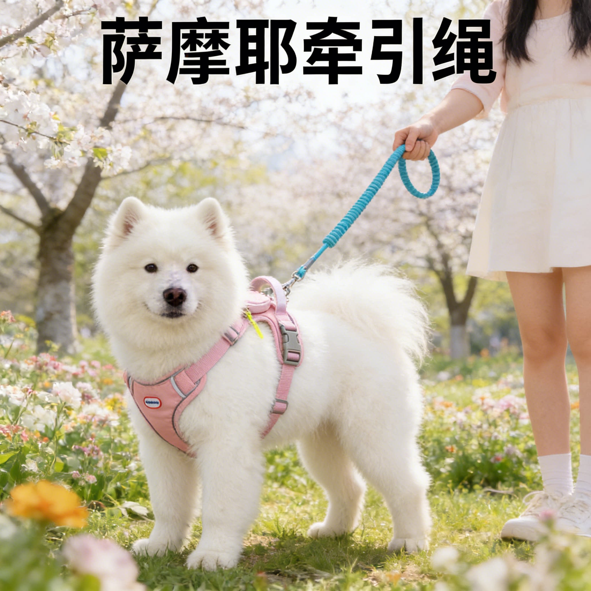 萨摩耶中大型犬胸背牵引防咬
