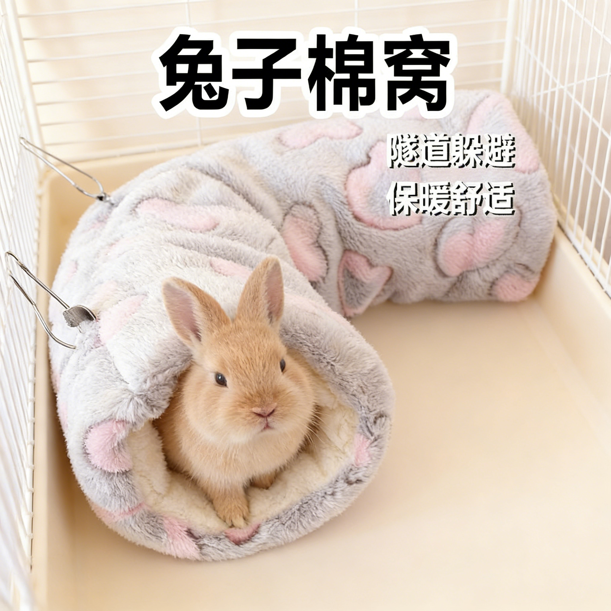 兔子棉窝保暖隧道躲避过冬专用保温加厚新年悬挂睡袋毛绒宠物用品,宠物/宠物食品及用品,窝,淘宝优惠券,粉丝福利购,淘宝优惠卷