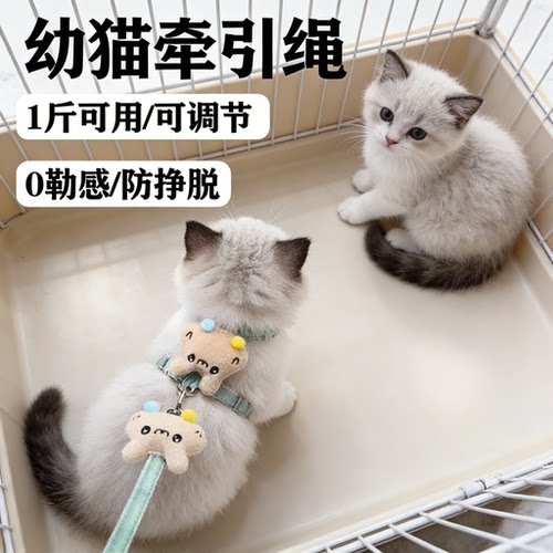 幼猫超小号防挣脱防丢牵引绳