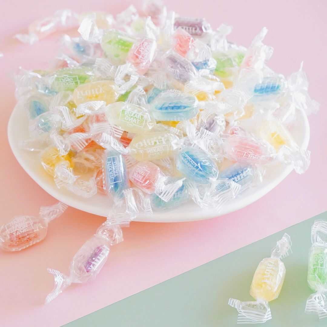 网红甜芯果味夹心硬糖高颜值休闲零食袋装公司前台招待水晶糖果
