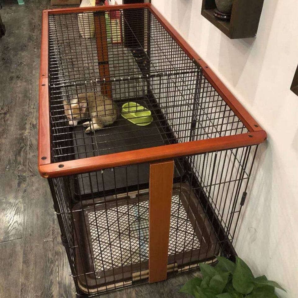 边牧专用狗笼子带厕所实木小型犬中型围栏栅栏室内猫狗窝别墅套装