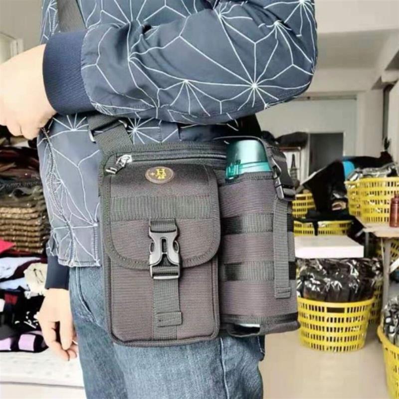 念念严选户外单肩包华驰男士斜挎包休闲旅游水壶包男女通用小背包