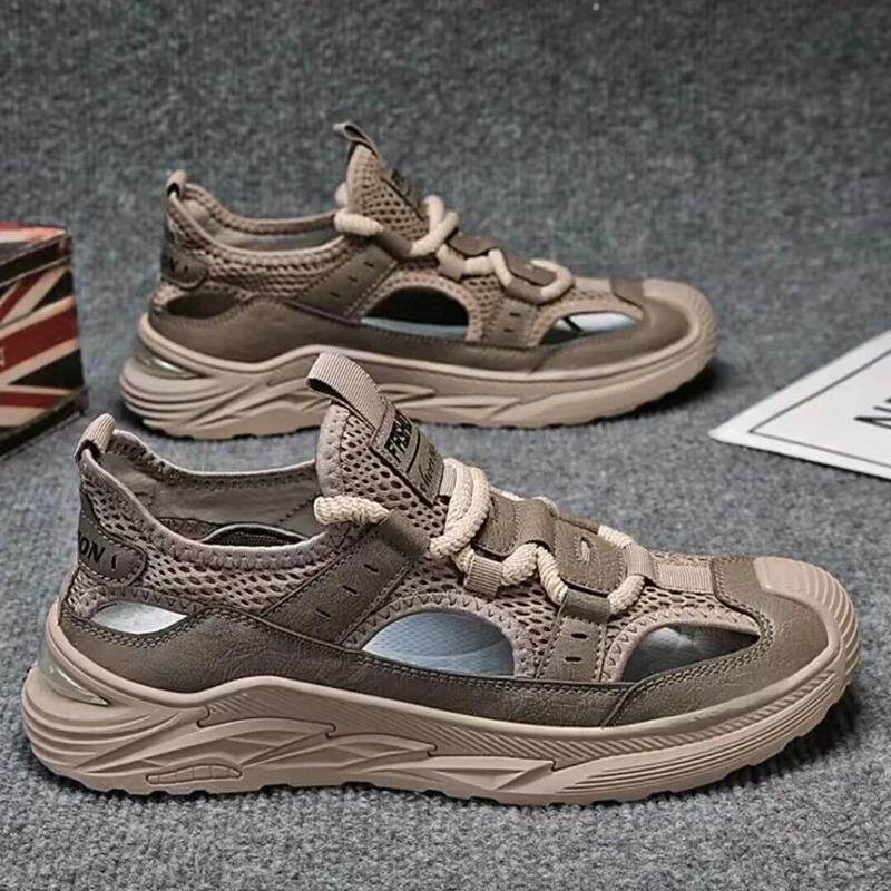 厦门创风启晟电子2商务夏季男士凉鞋包头鞋户外镂空洞洞鞋涉水鞋