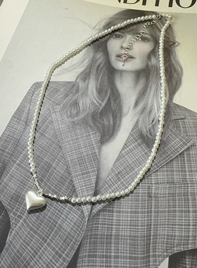 25新款爱心项链复古小众设计锁骨链颈链搭配手链