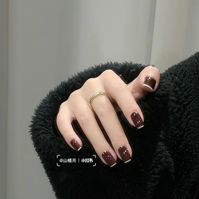 秋冬新款美甲美拉德显白穿戴甲