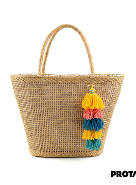 PROTAGO天然黄草纯手工草编包