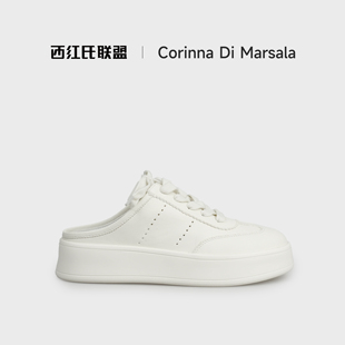 【粉红专享】【西红氏】休闲包头拖X2259168-9跟高3cm半码拍大